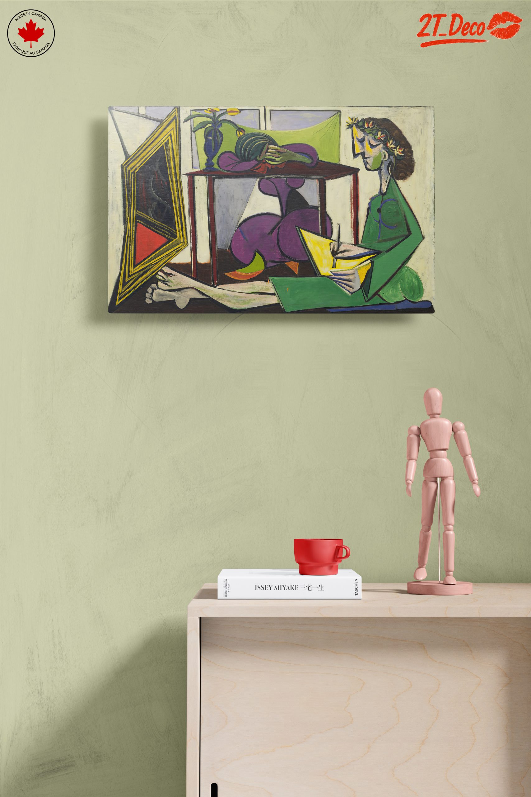 Modern Artistic Portrait Featuring Figures and Colors - Image 14