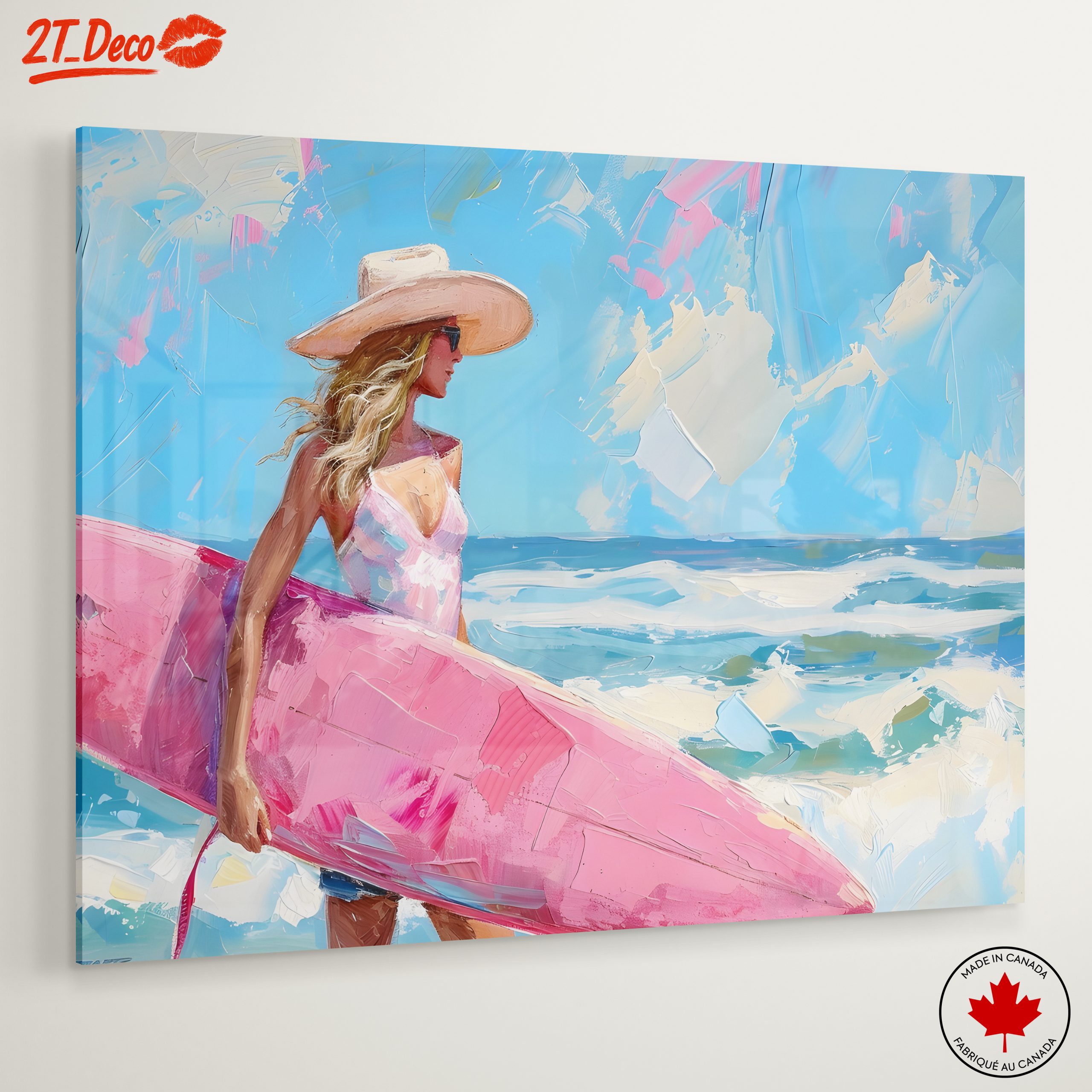 Vibrant Beach Surfing Art - Image 6