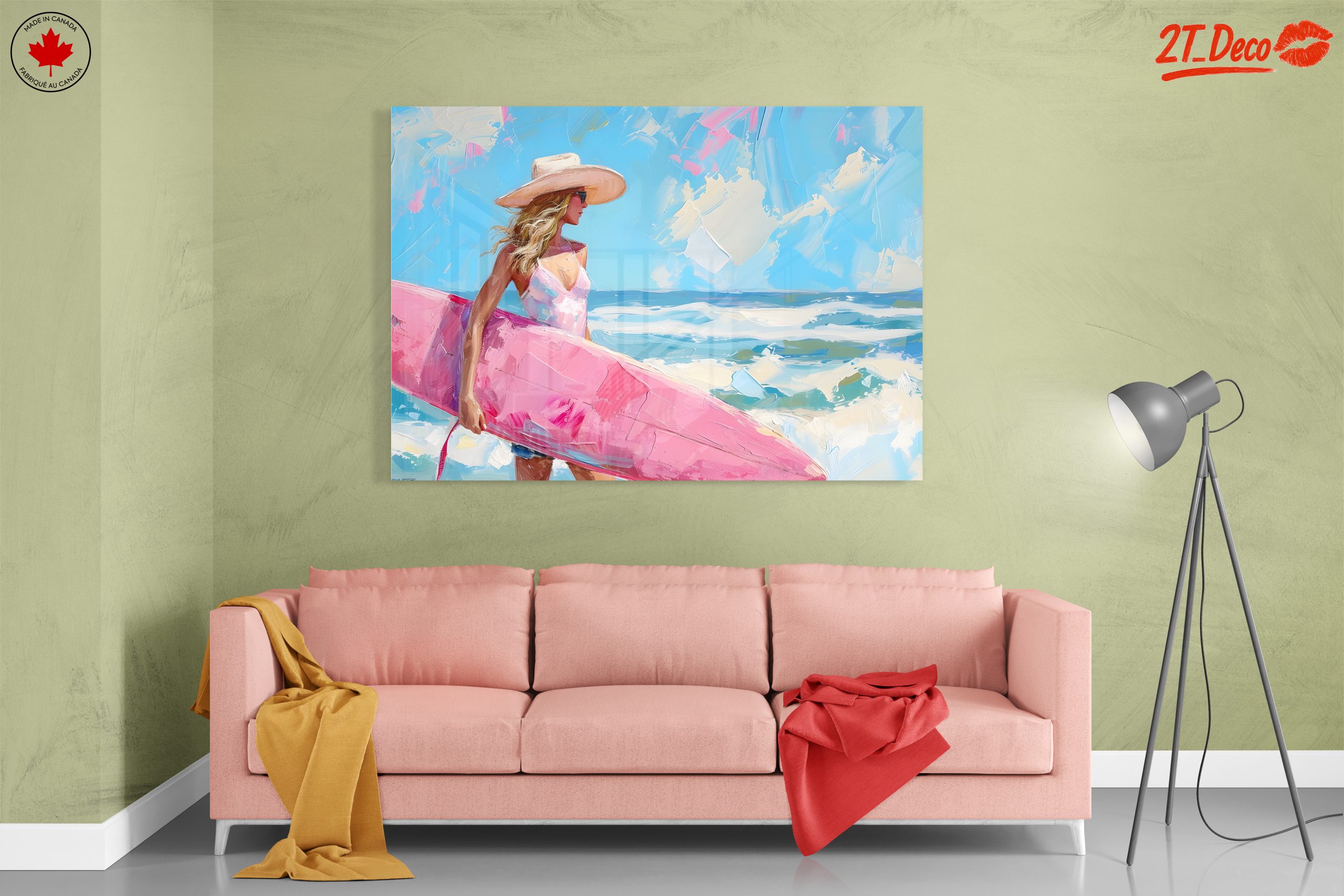 Vibrant Beach Surfing Art - Image 7