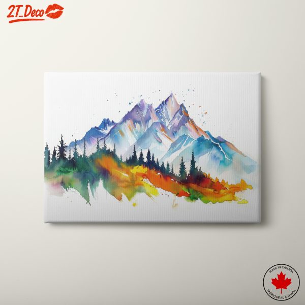 Vibrant Abstract Mountain Landscape