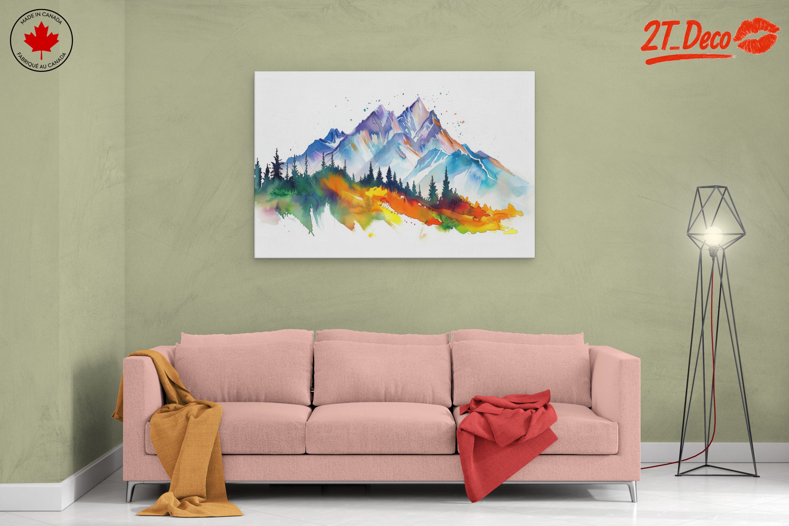 Vibrant Abstract Mountain Landscape - Image 2
