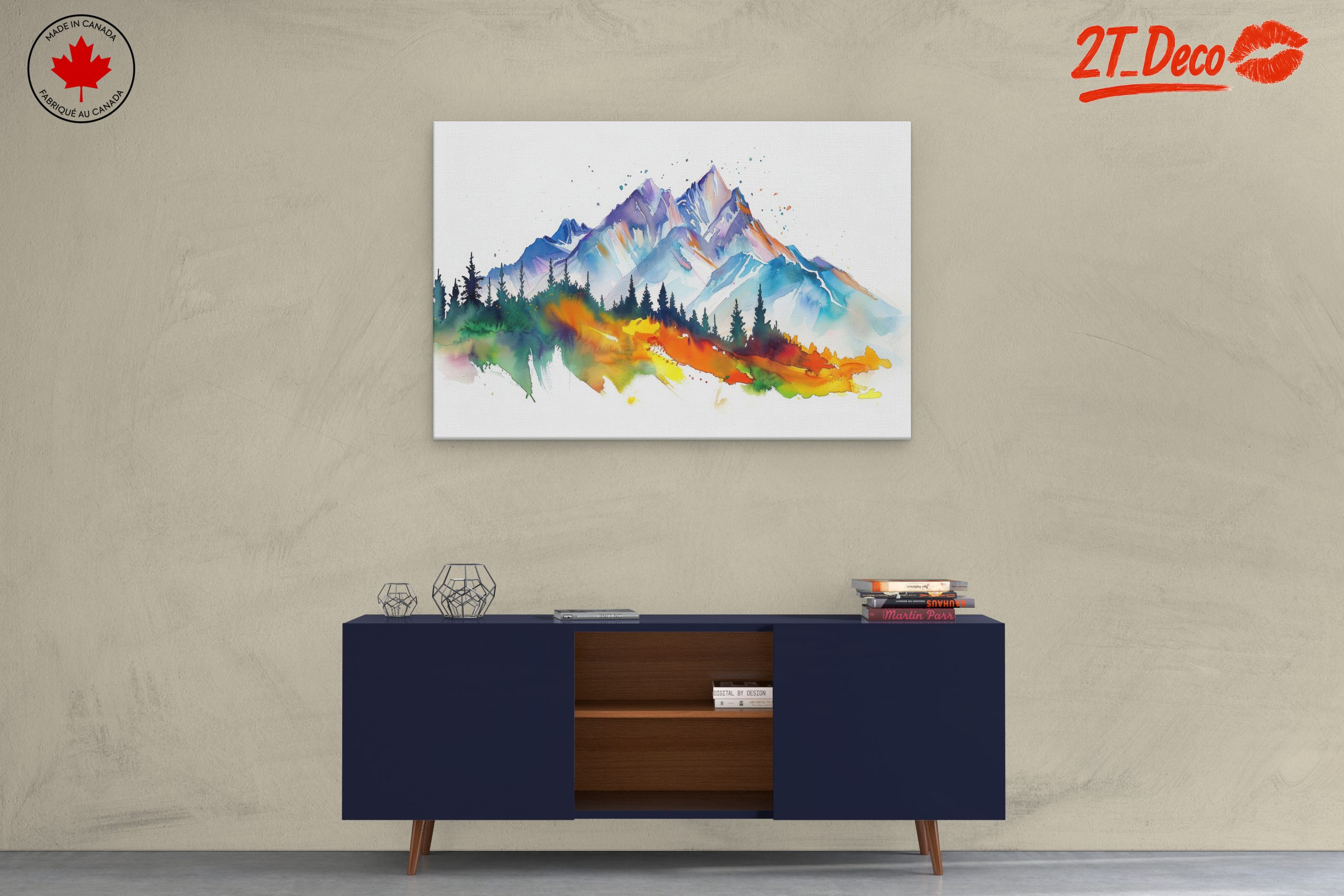 Vibrant Abstract Mountain Landscape - Image 3