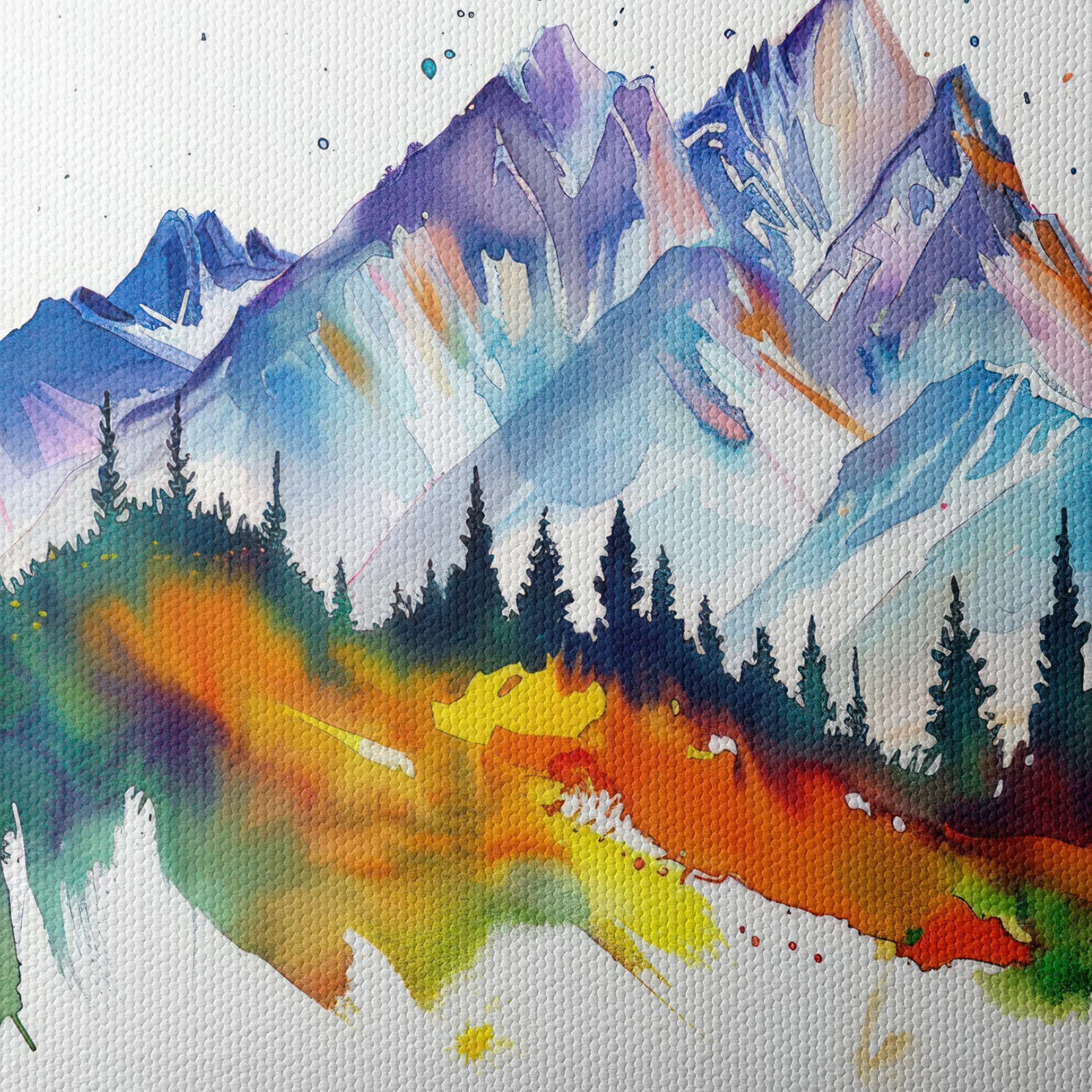 Vibrant Abstract Mountain Landscape - Image 4