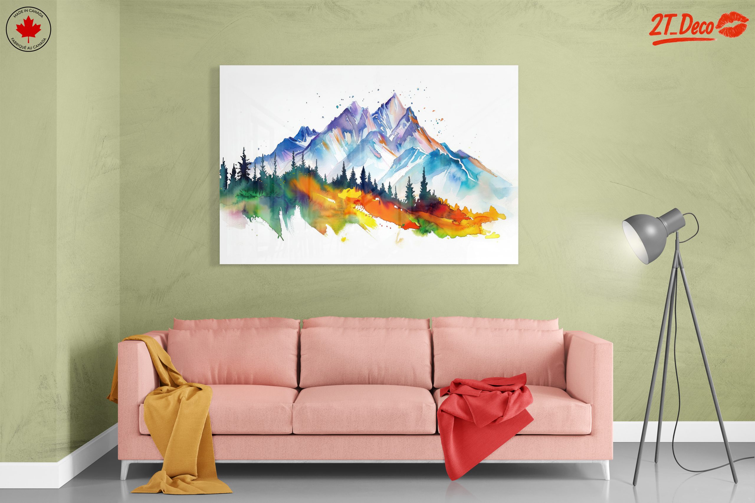 Vibrant Abstract Mountain Landscape - Image 7