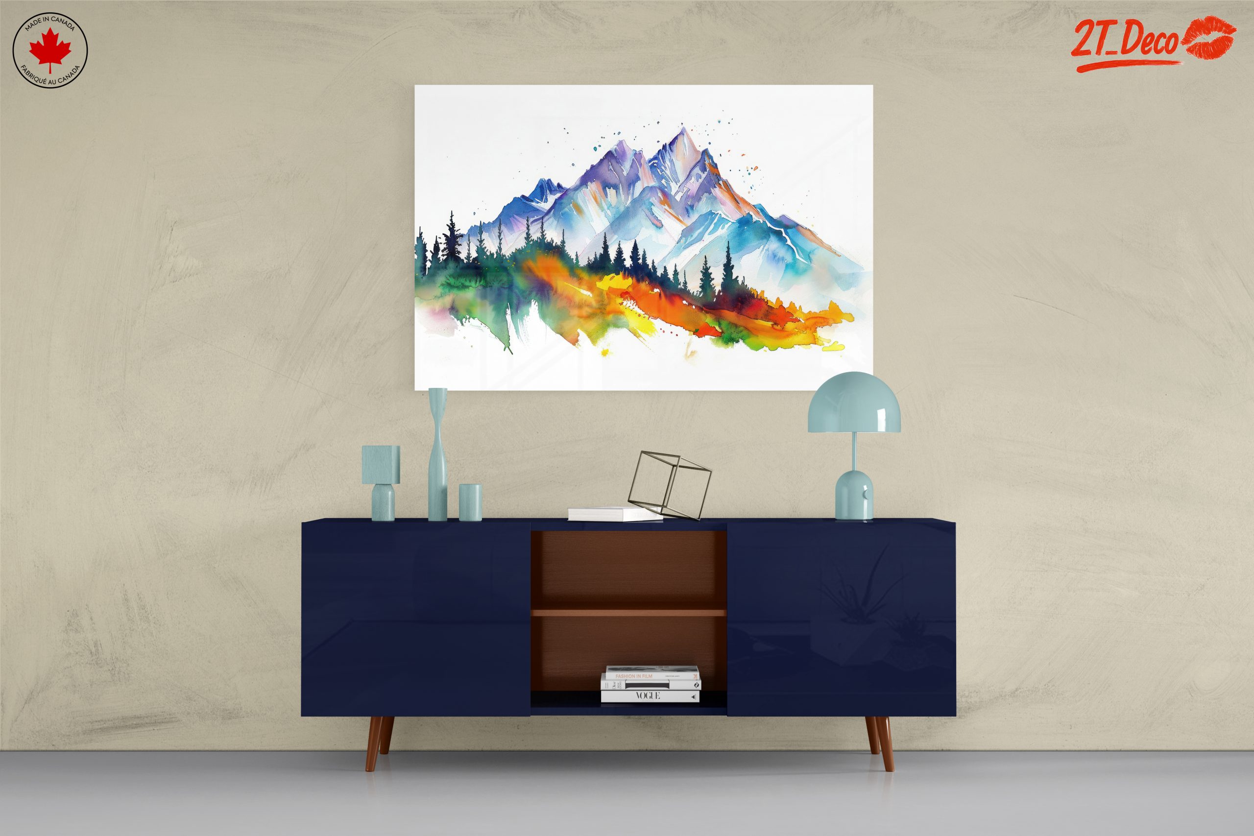 Vibrant Abstract Mountain Landscape - Image 8