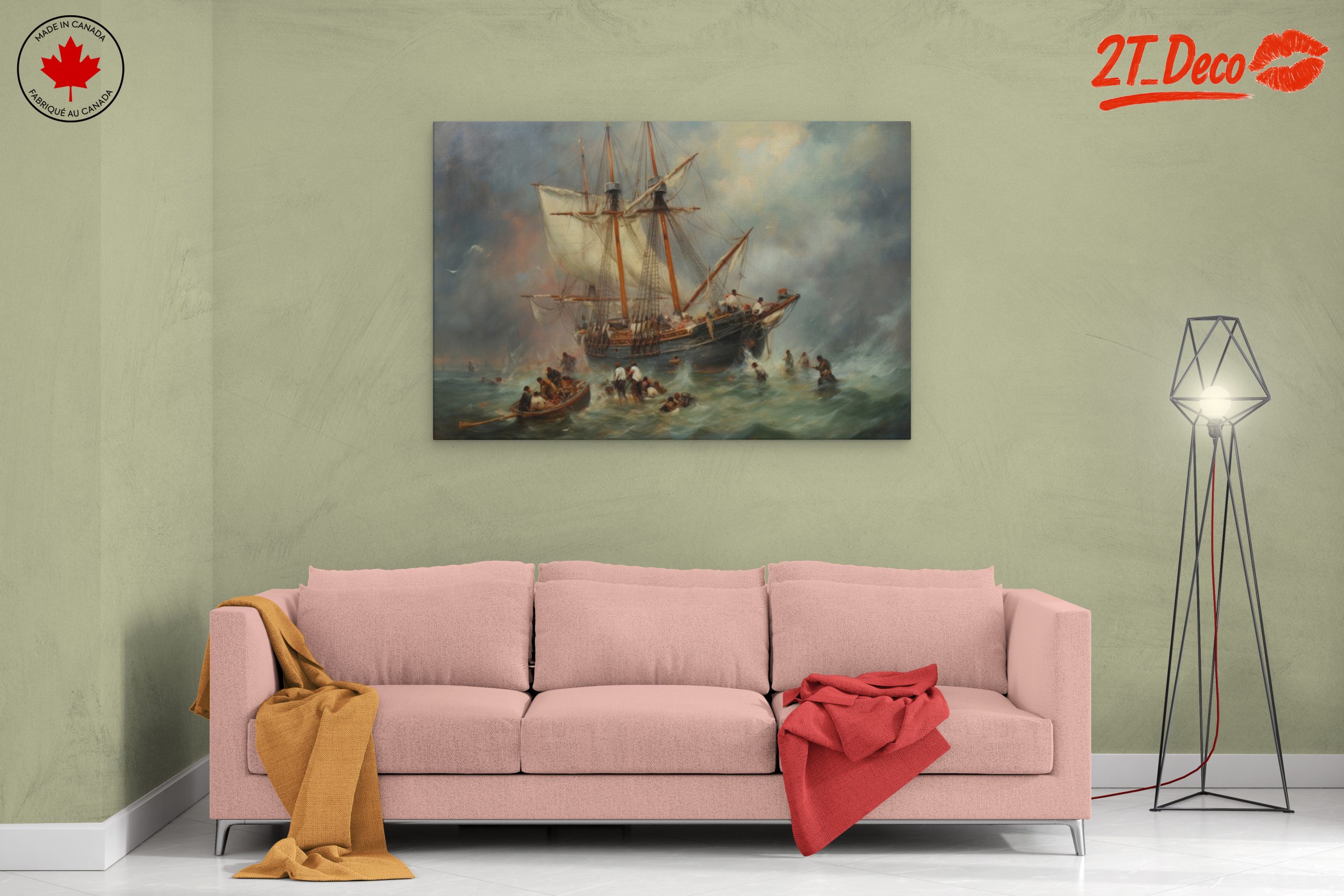 Dramatic Seascape with Ship in Storm - Image 2