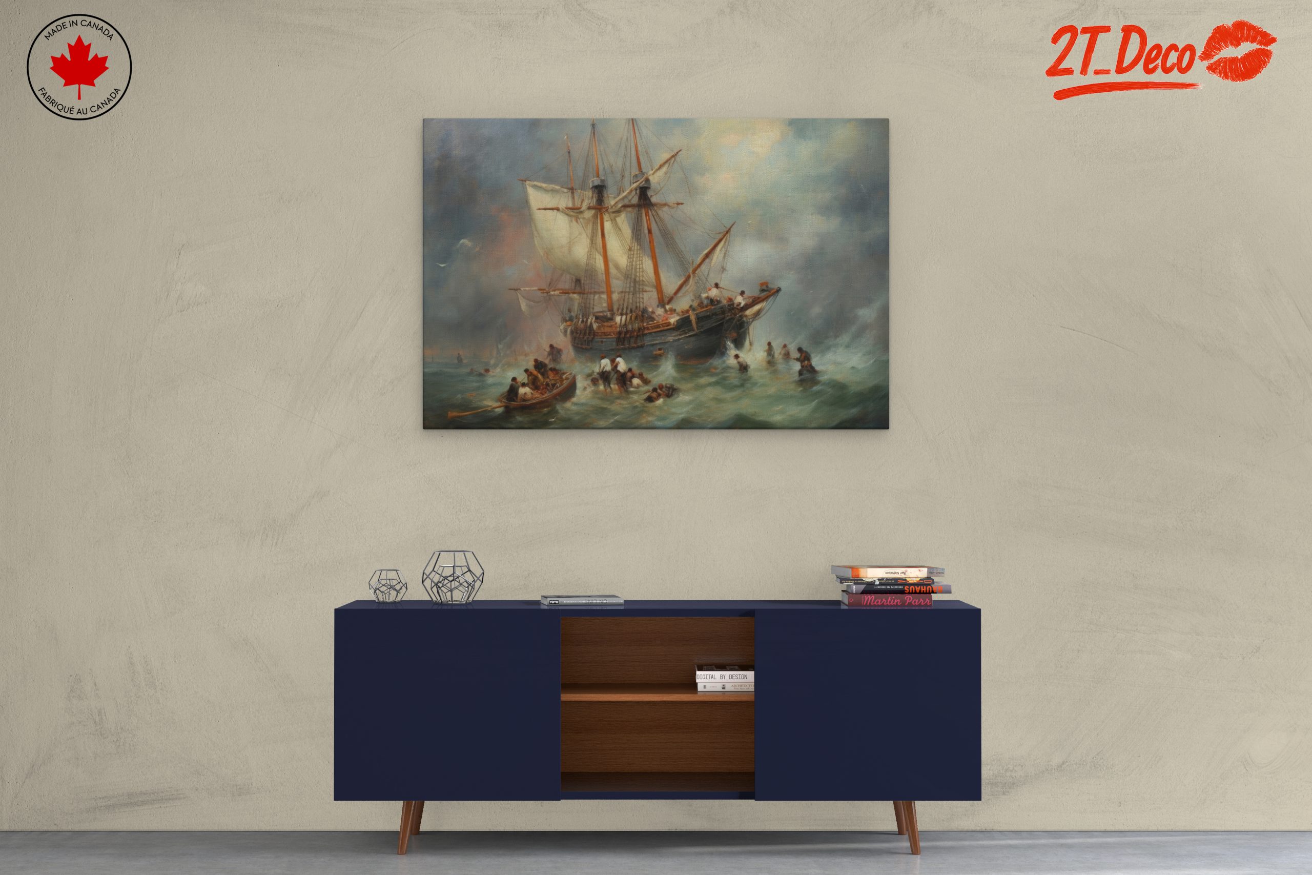 Dramatic Seascape with Ship in Storm - Image 3