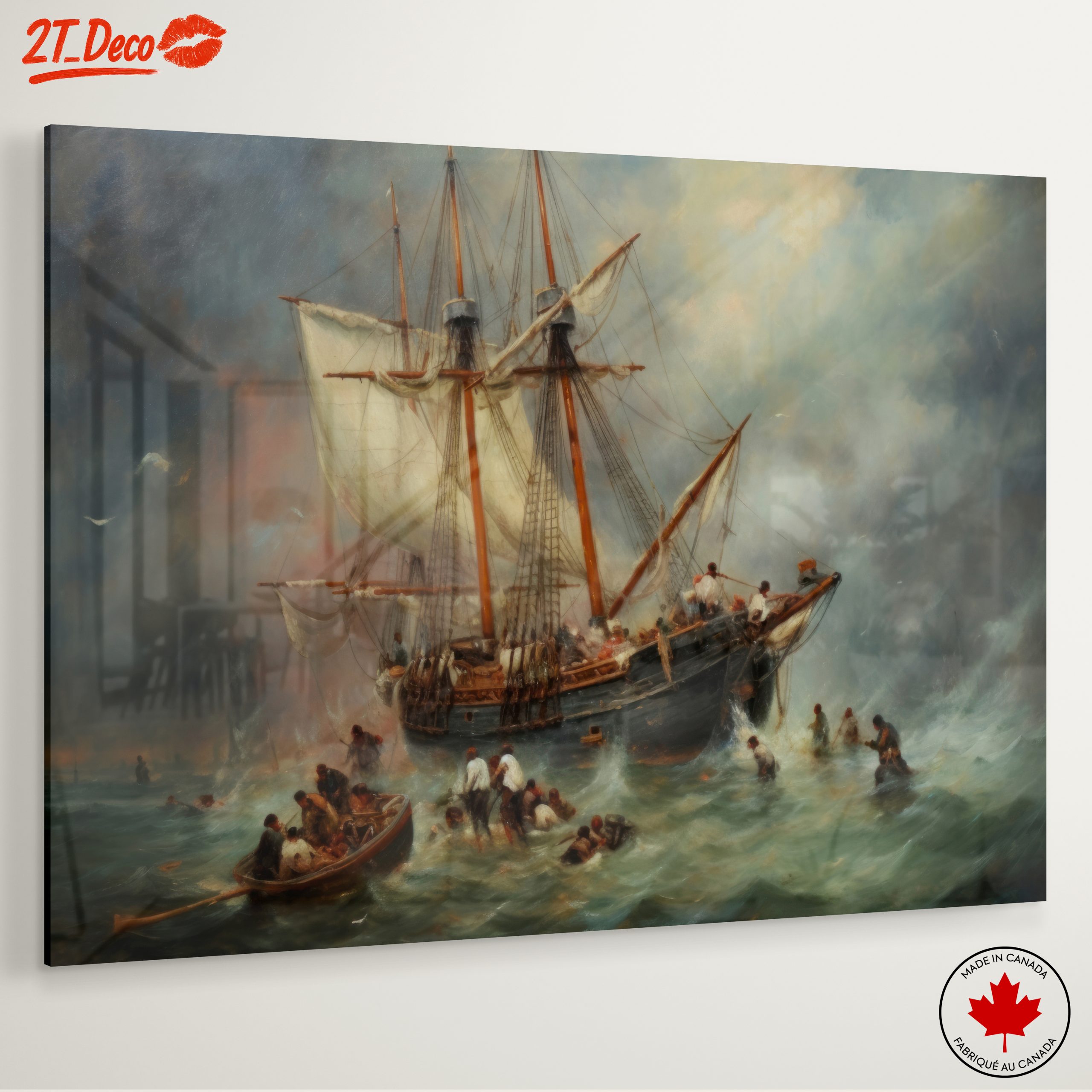 Dramatic Seascape with Ship in Storm - Image 6