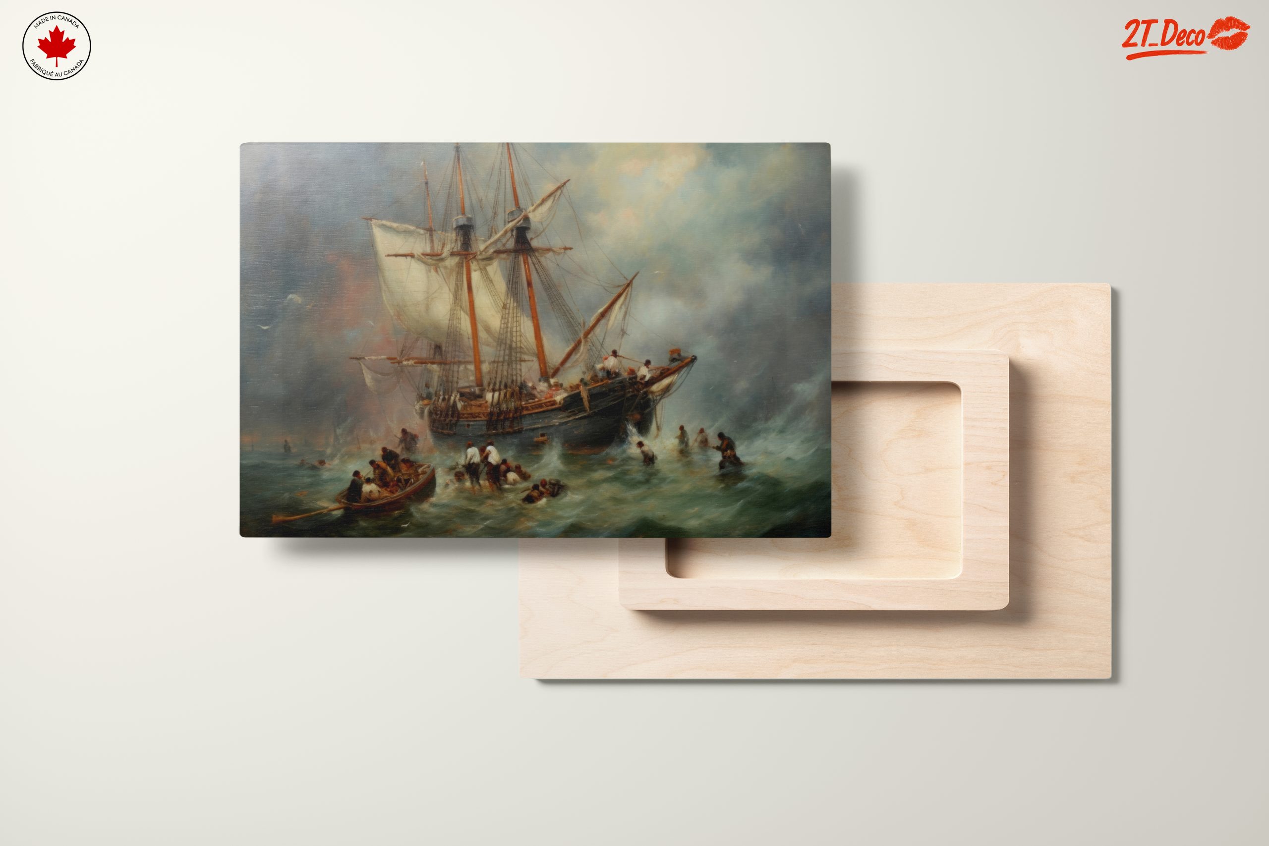 Dramatic Seascape with Ship in Storm - Image 11
