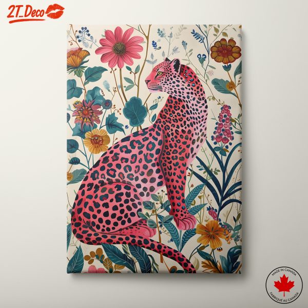 Colorful Floral Leopard Art