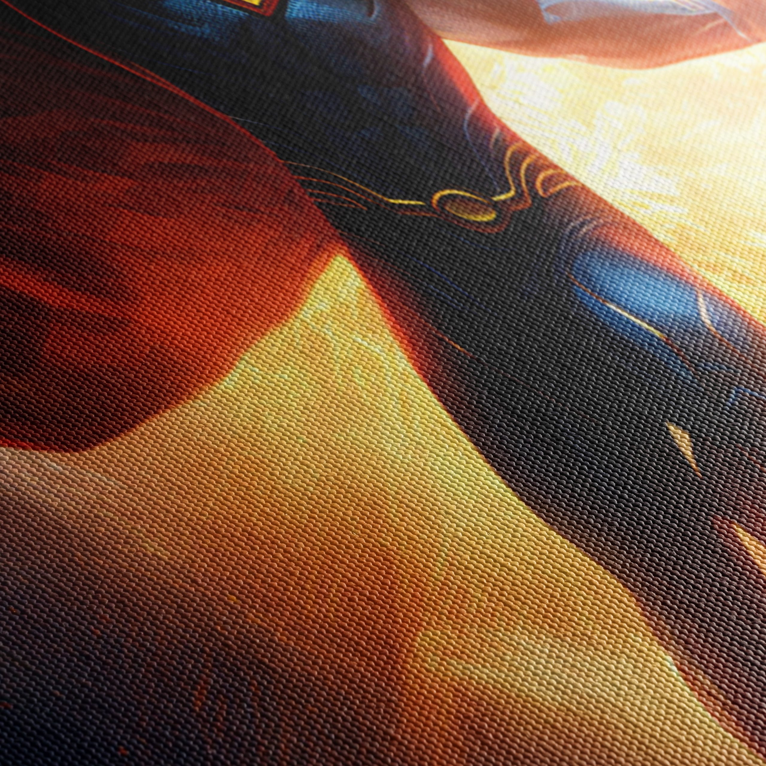 Epic Superman Artwork with Fiery Explosion - Image 5