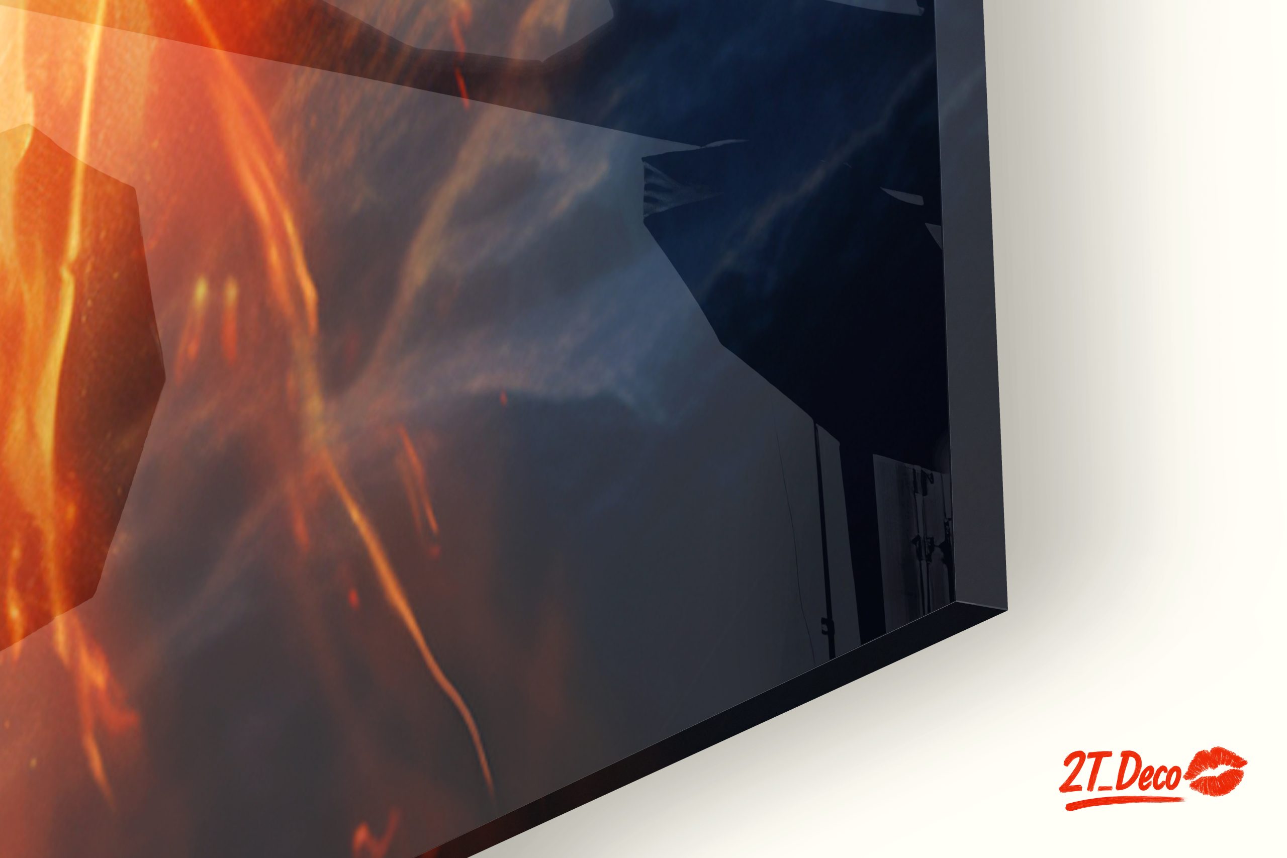 Epic Superman Artwork with Fiery Explosion - Image 9