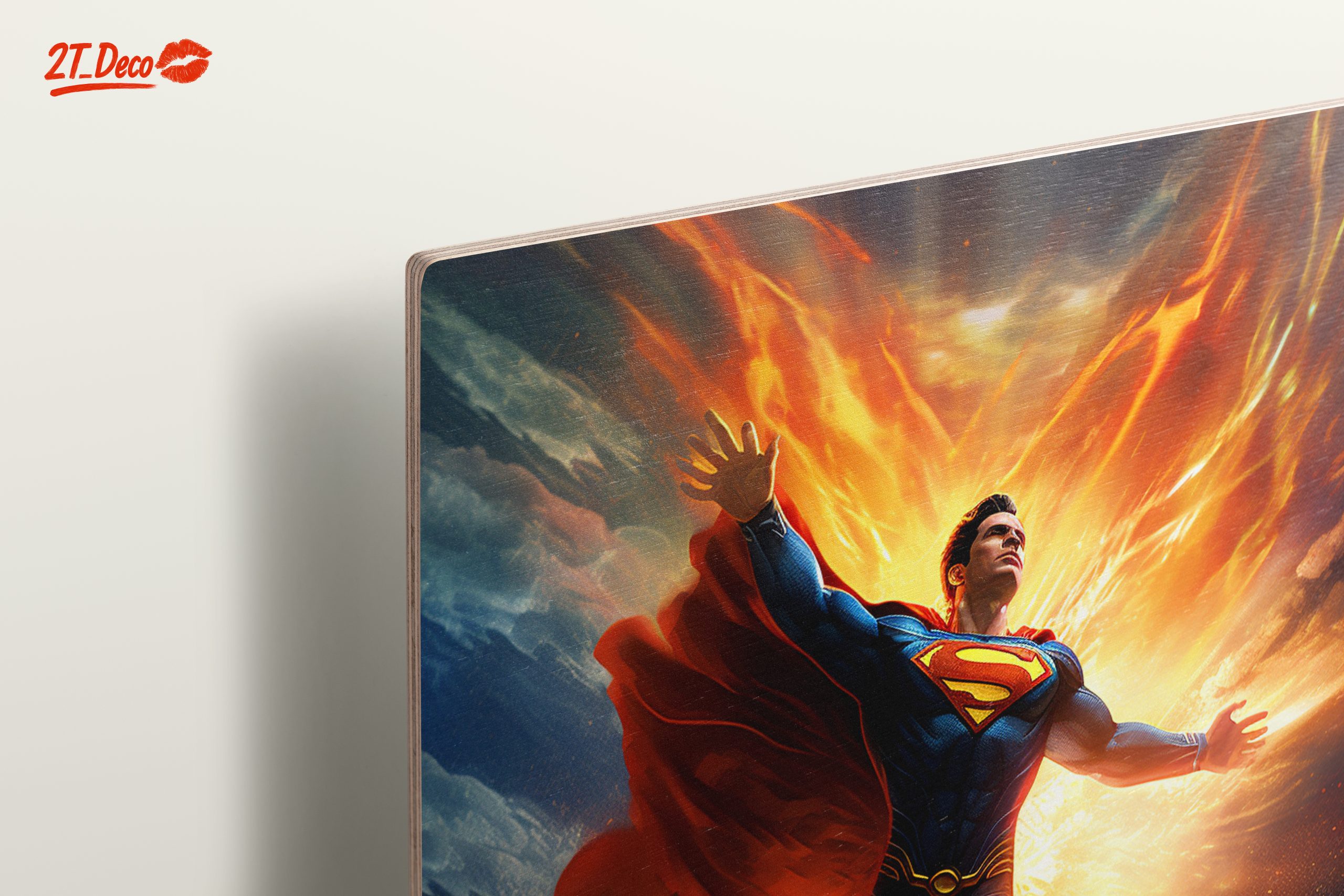 Epic Superman Artwork with Fiery Explosion - Image 15
