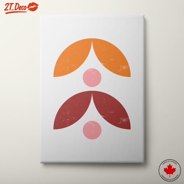 Geometric Abstract Artwork with Warm Tones 2
