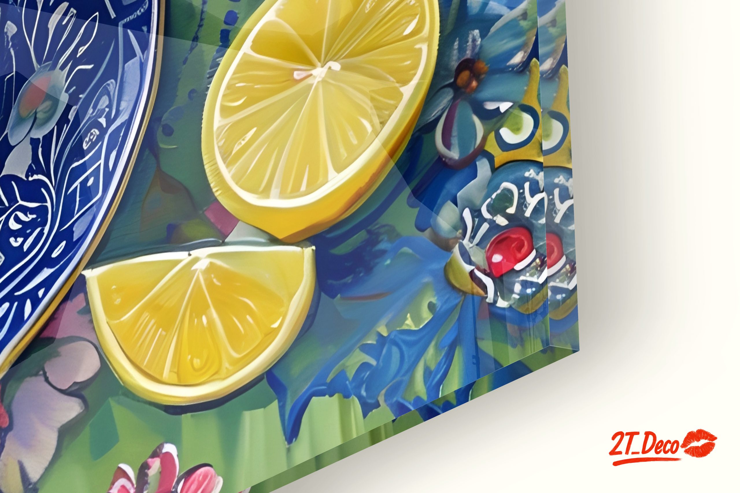 Vibrant Tea Set Still Life with Flowers - Image 9