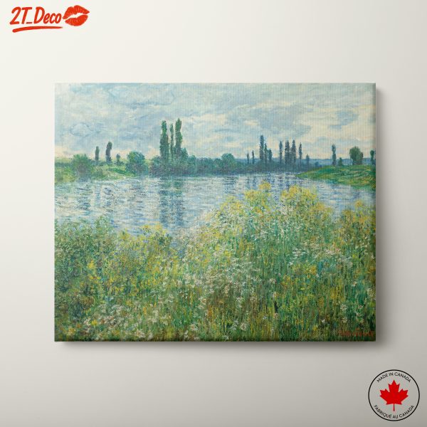 Serene Abstract Landscape with Water and Greenery