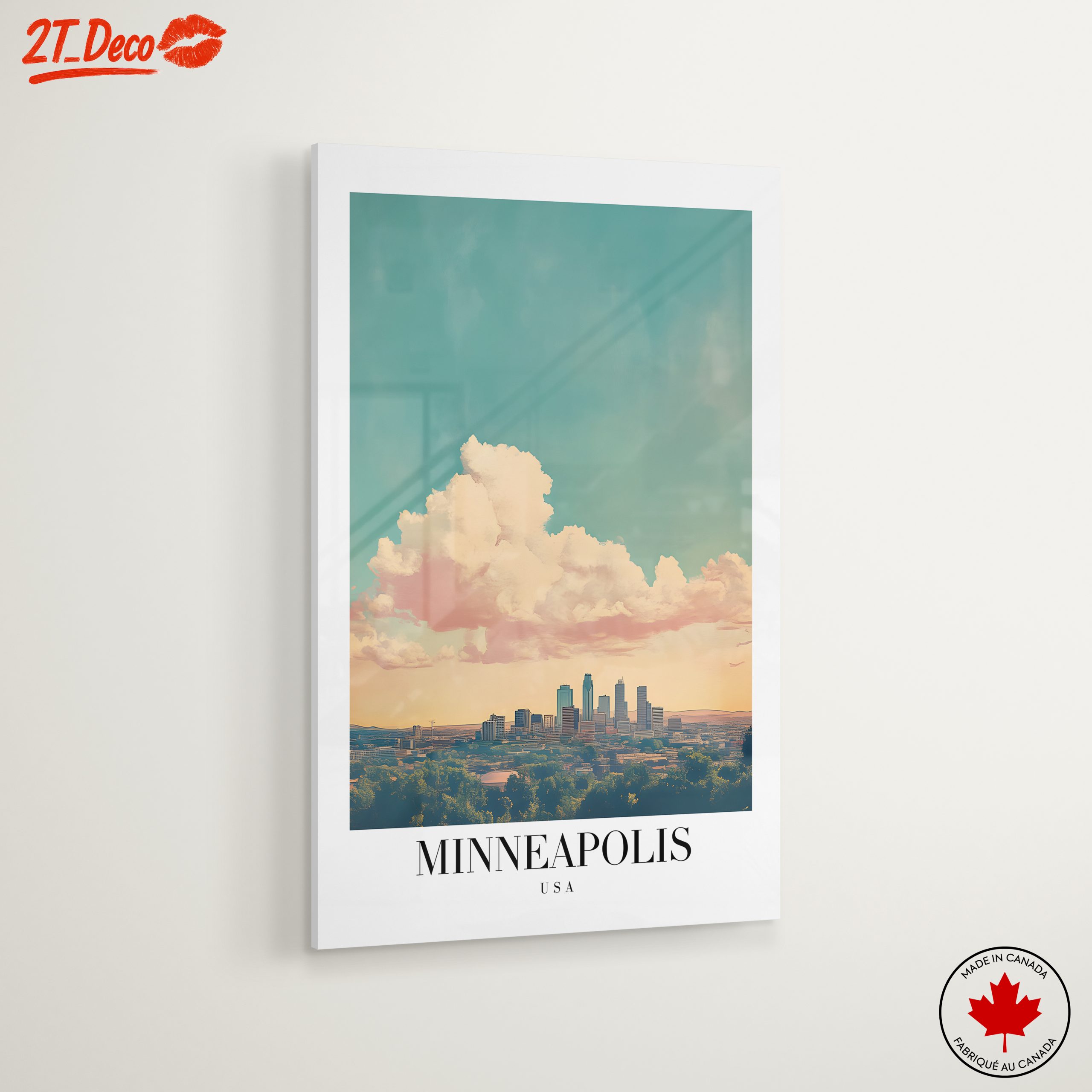 Stylized Minneapolis Cityscape Art - Image 6