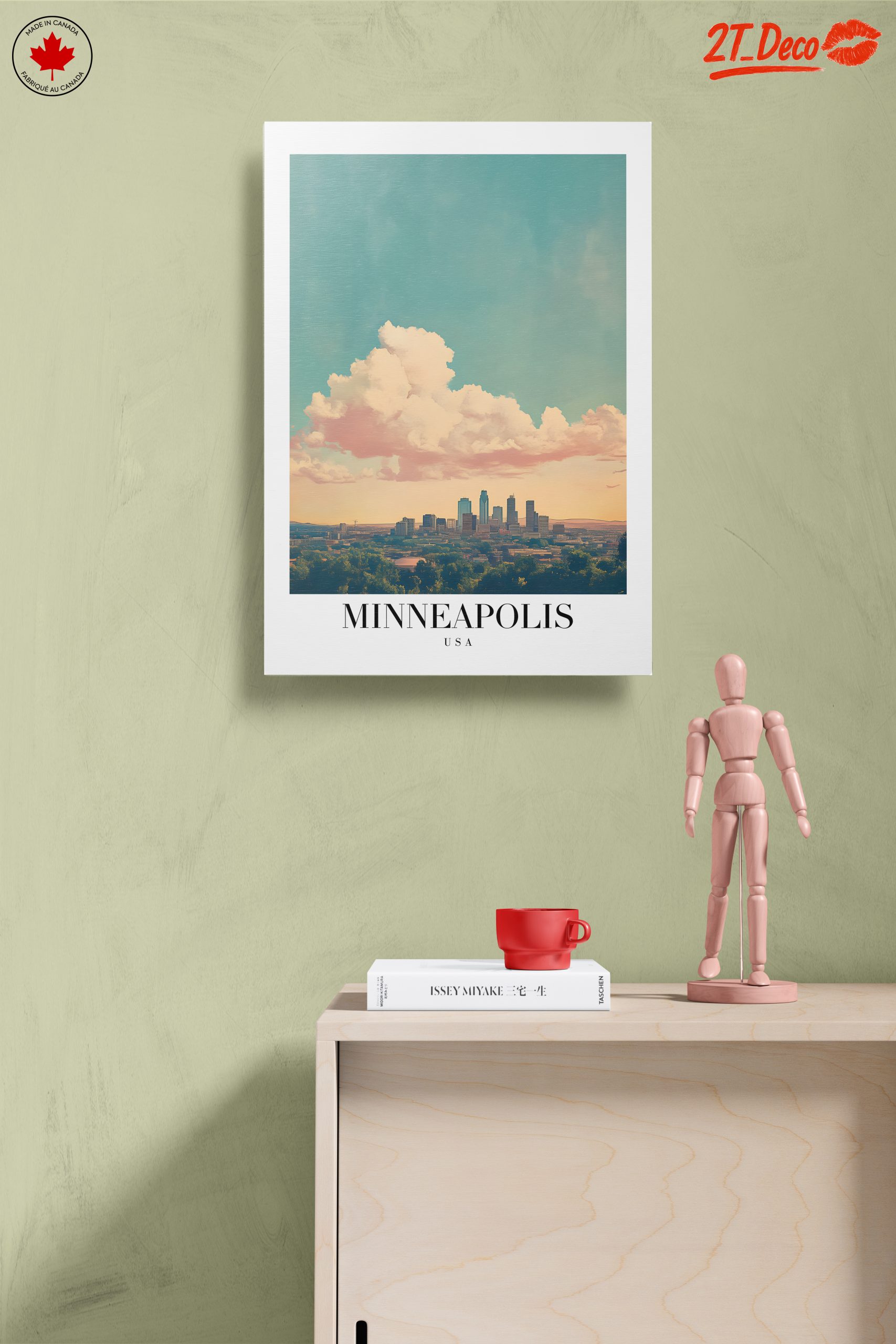 Stylized Minneapolis Cityscape Art - Image 14