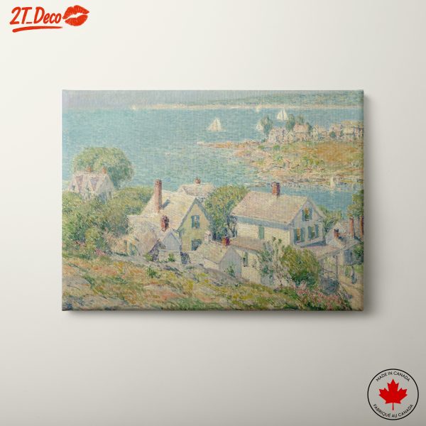 Charming Coastal Landscape with Sailboats