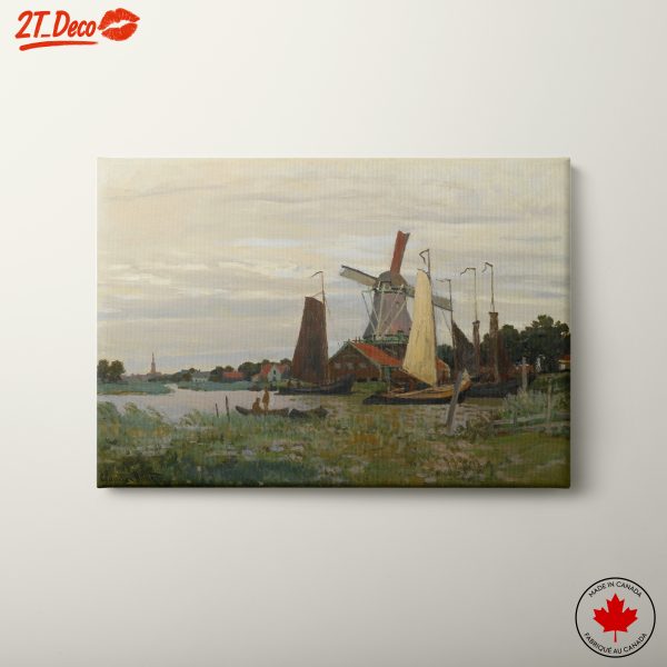 Serene Contemporary Landscape with Windmill