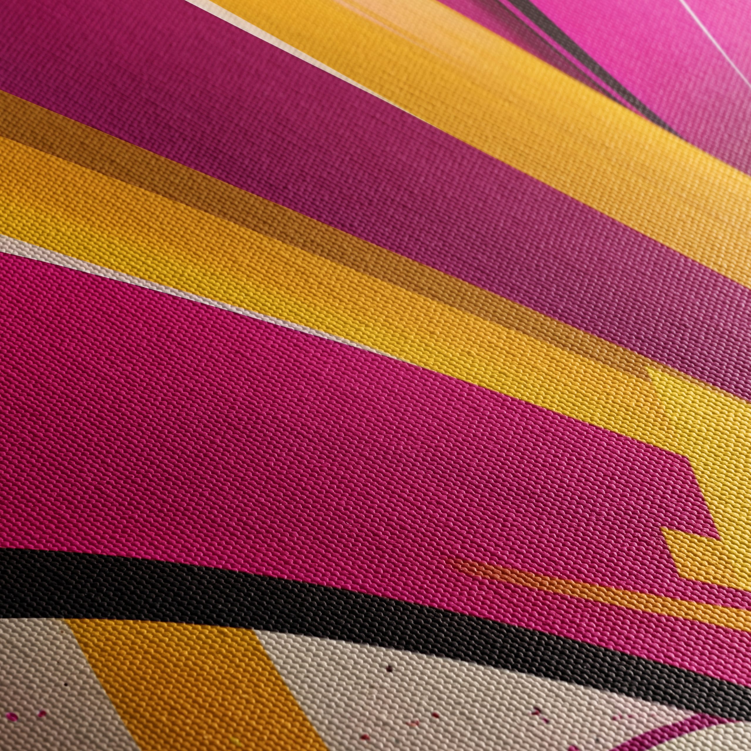 Vibrant Abstract Shapes in Pink and Yellow - Image 5
