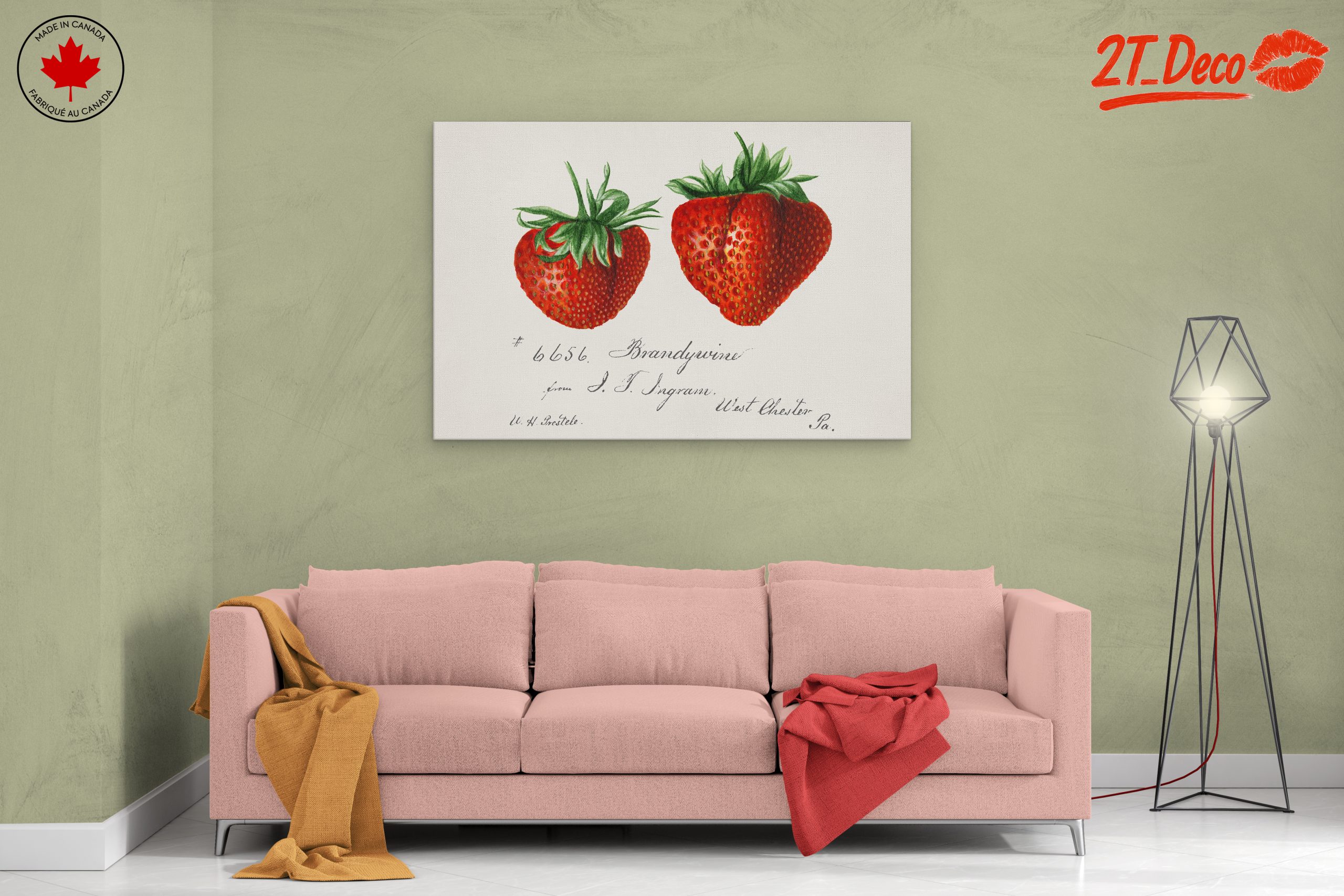 Brandywine Strawberry Botanical Illustration Art - Image 2
