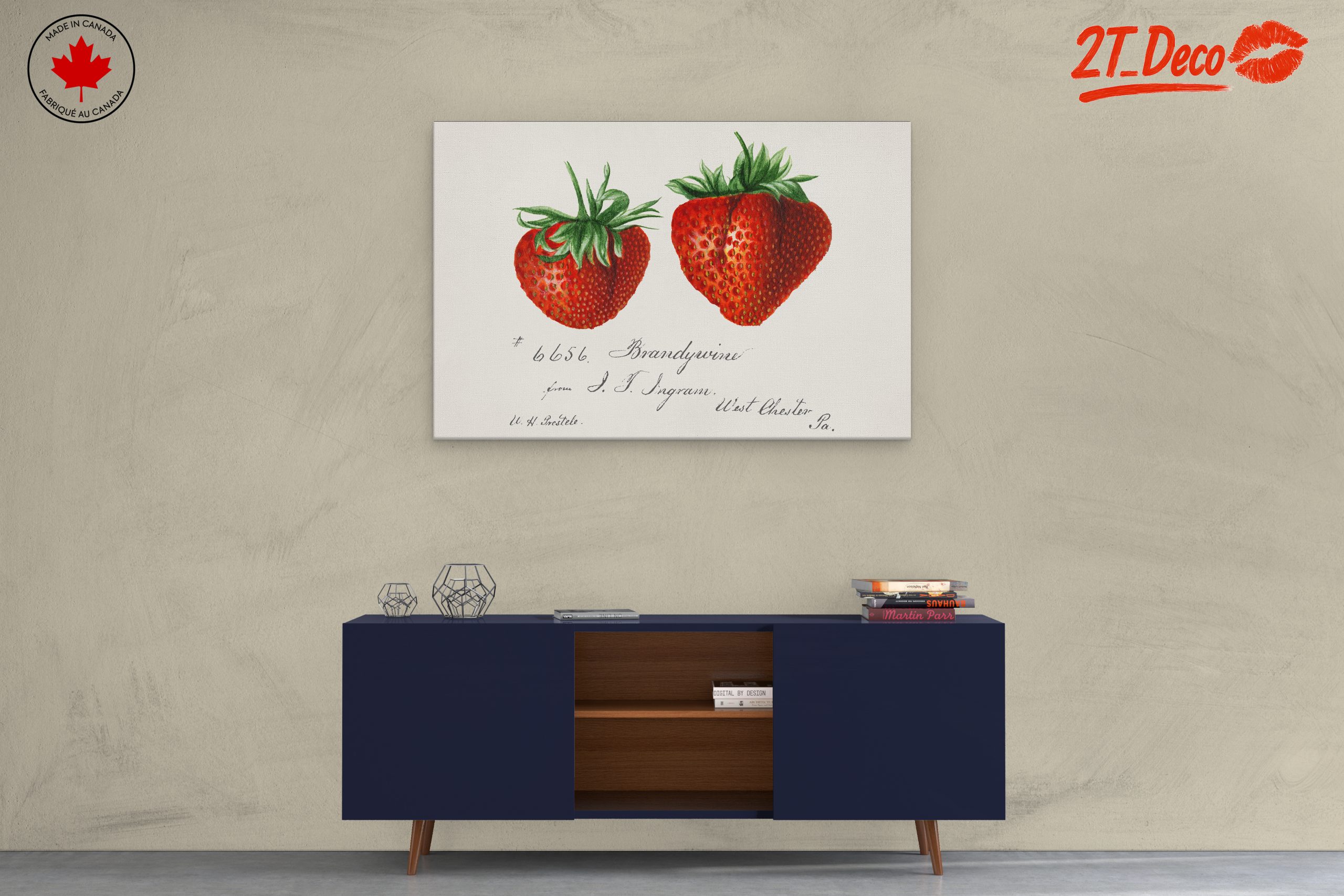 Brandywine Strawberry Botanical Illustration Art - Image 3