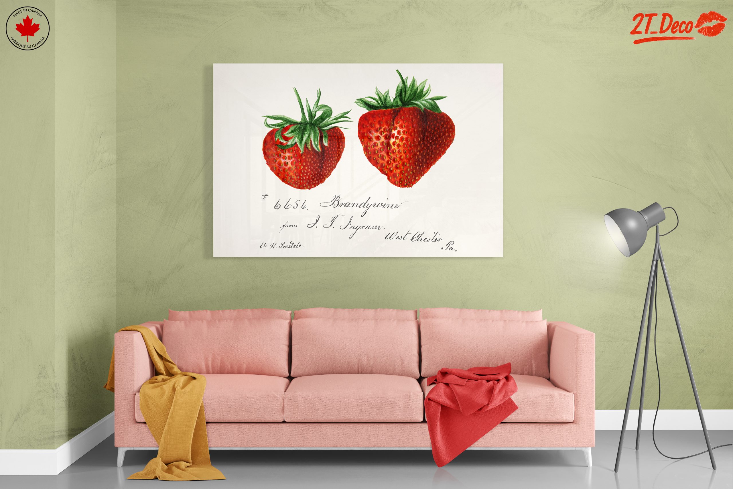 Brandywine Strawberry Botanical Illustration Art - Image 7