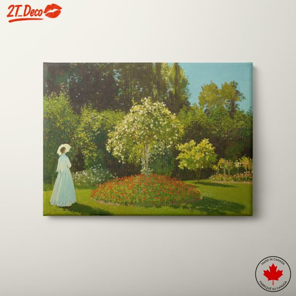 Garden Scene with Blooming Flowers
