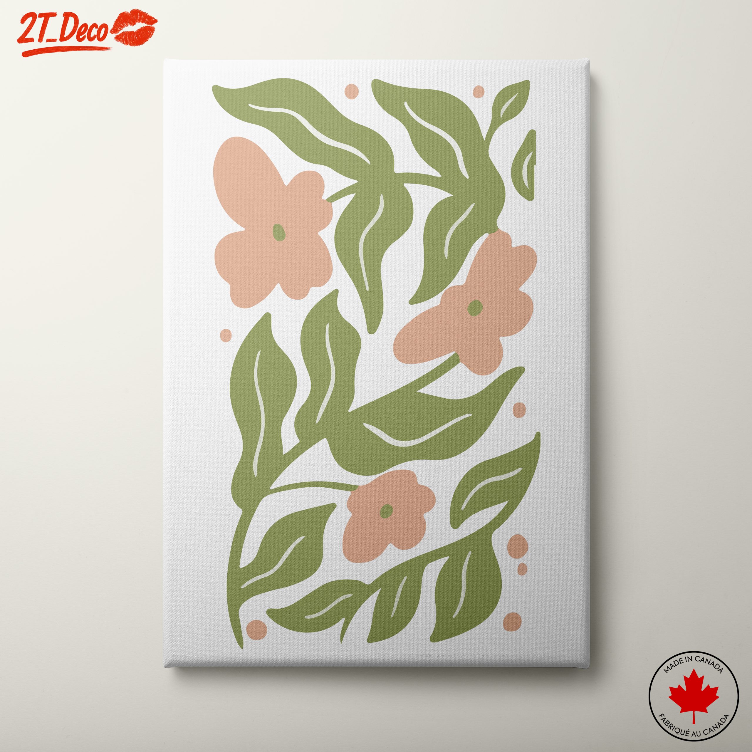 Abstract Floral Composition with Soft Colors