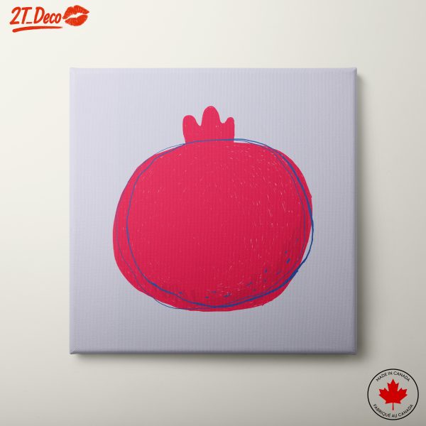Stylized Pomegranate Abstract Food Art