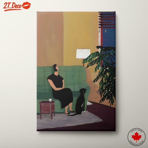 Contemporary Portrait of a Woman and Dog