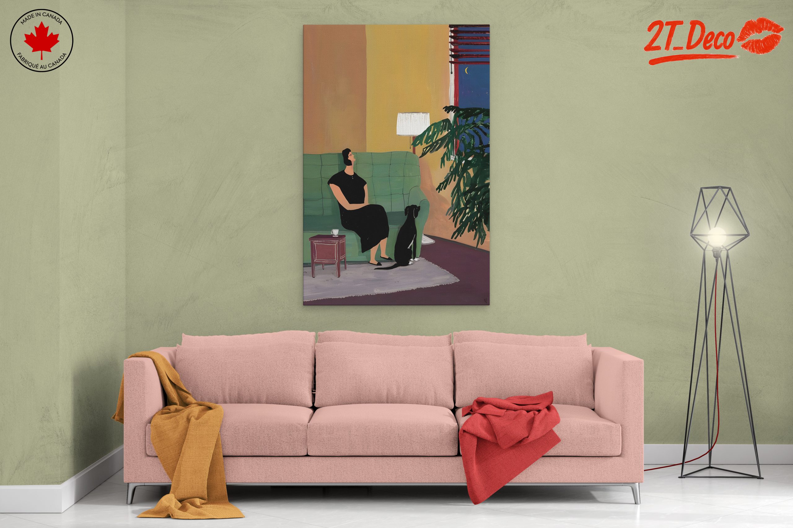 Contemporary Portrait of a Woman and Dog - Image 2