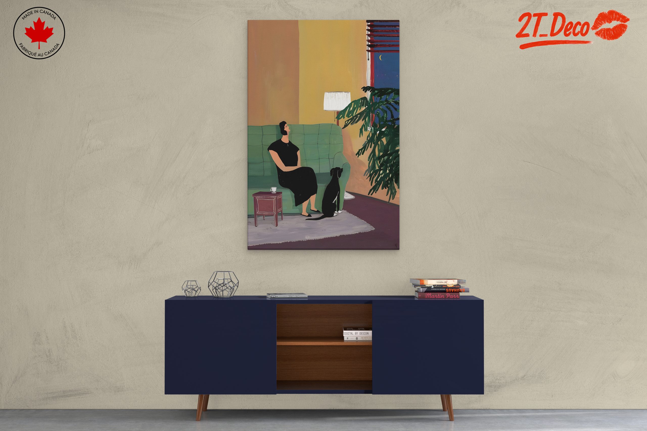 Contemporary Portrait of a Woman and Dog - Image 3