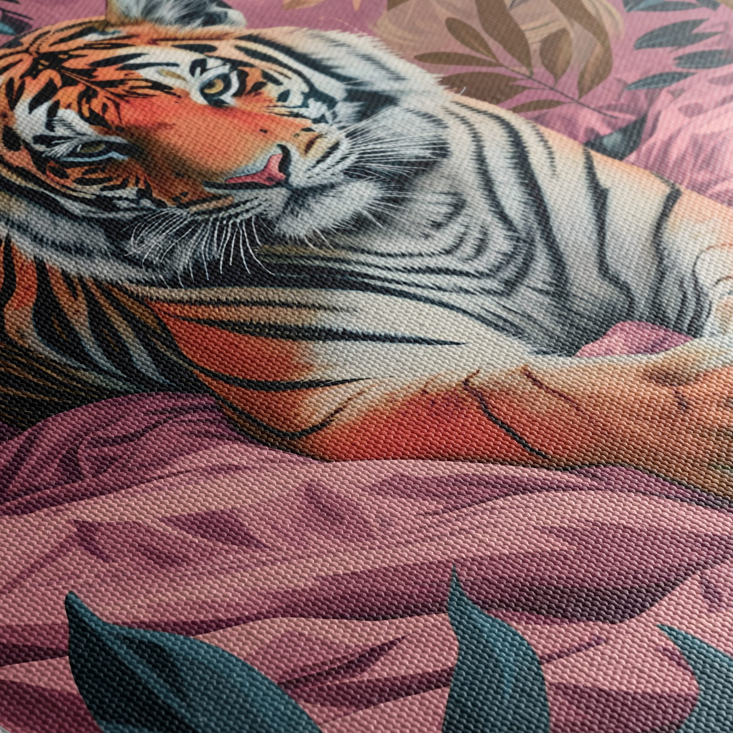 Stylized Tiger in Tropical Leaves - Image 5