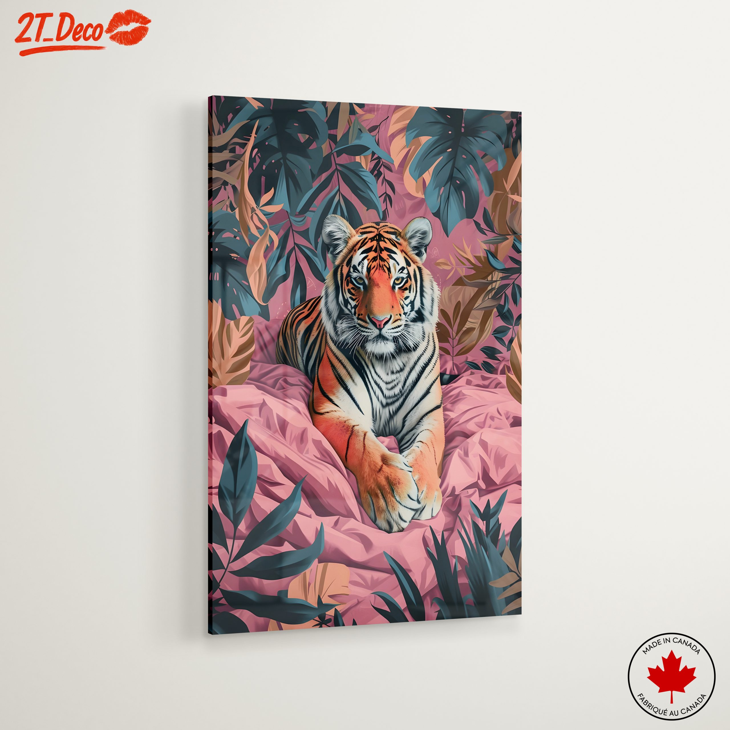 Stylized Tiger in Tropical Leaves - Image 6