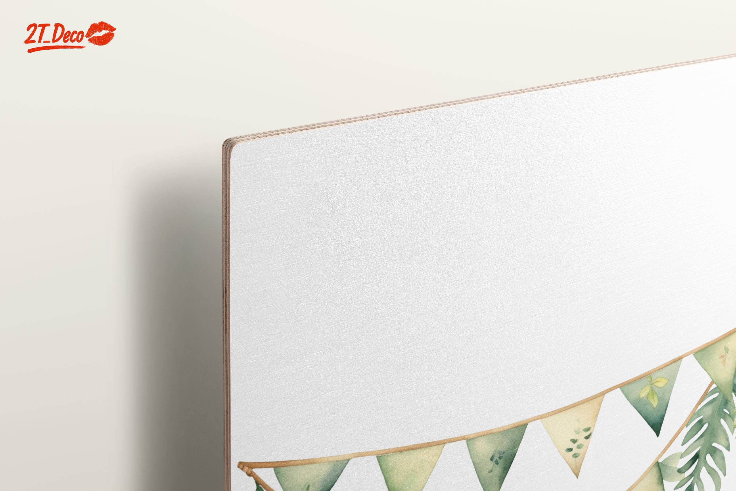 Watercolor Botanical Leaves and Bunting Art - Image 15