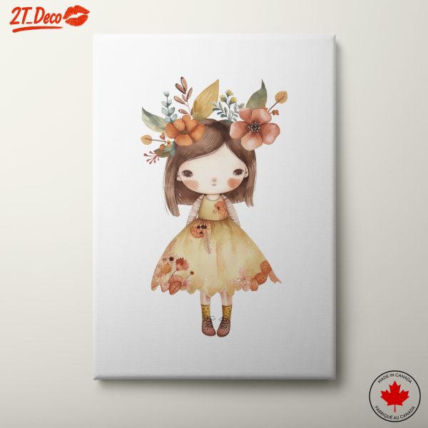 Charming Playful Floral Character Artwork