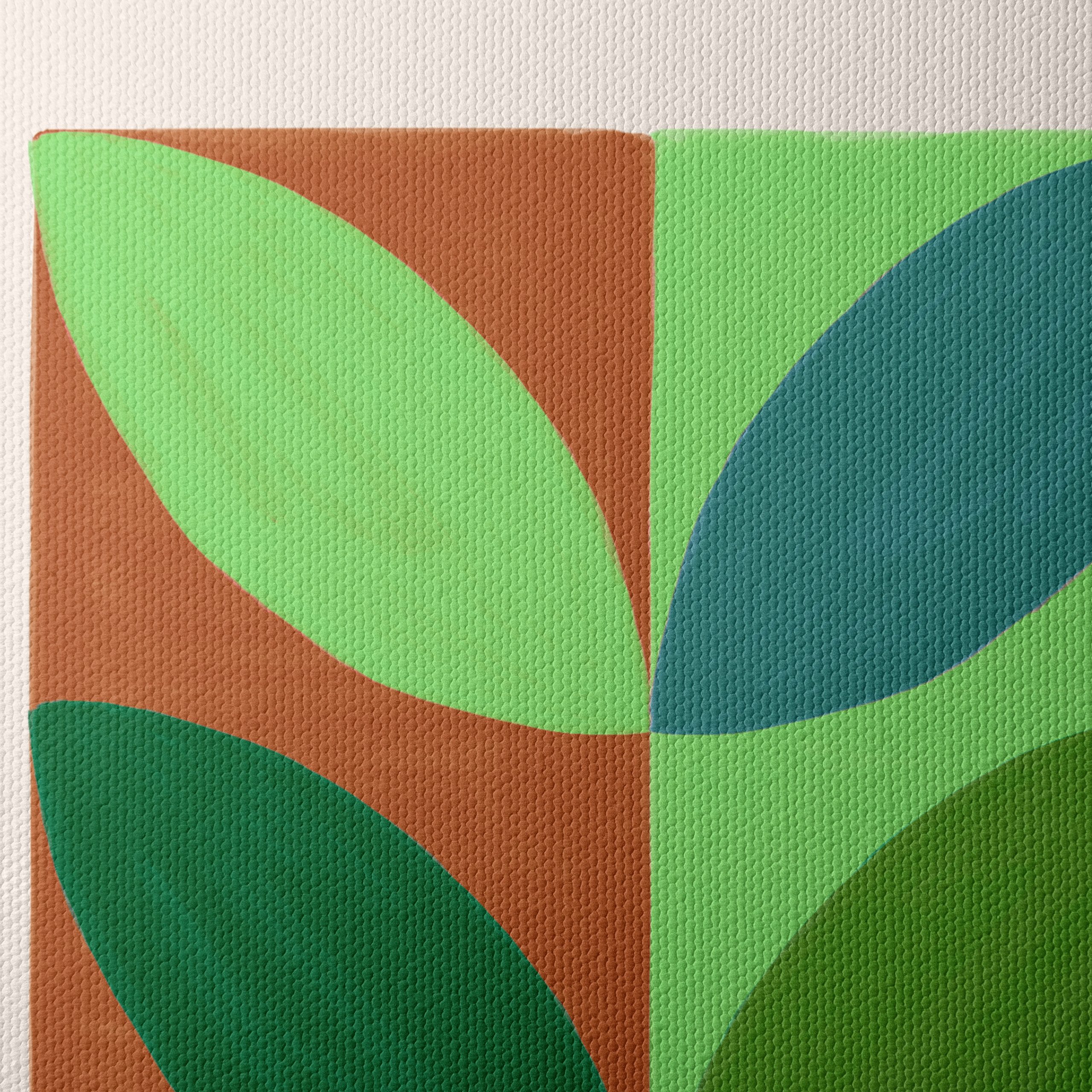 Stylized Botanical Leaf Art Display - Image 4