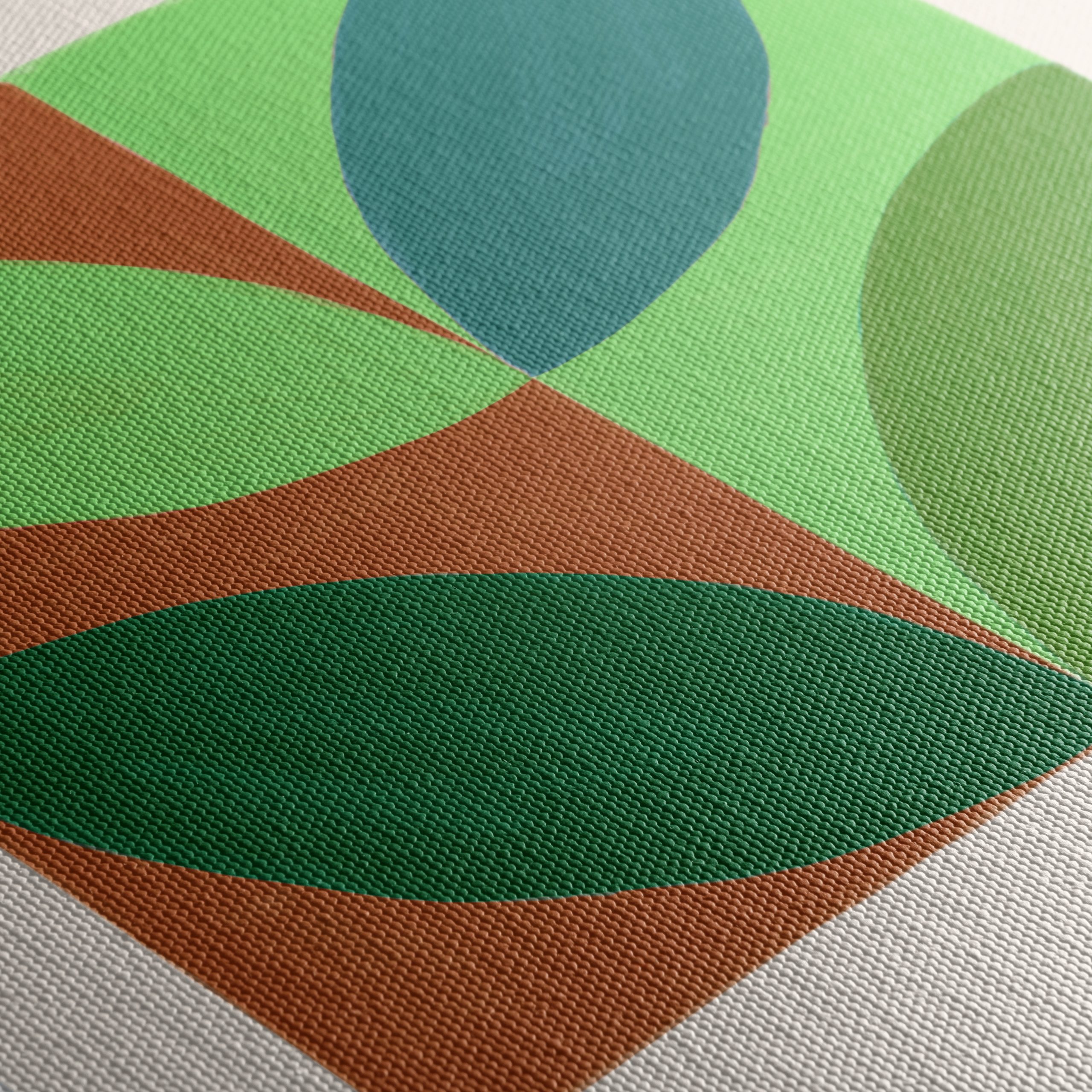 Stylized Botanical Leaf Art Display - Image 5