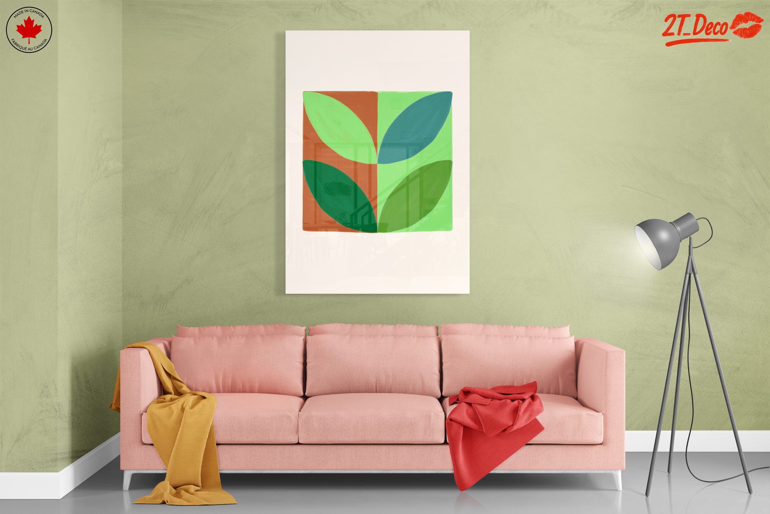 Stylized Botanical Leaf Art Display - Image 7