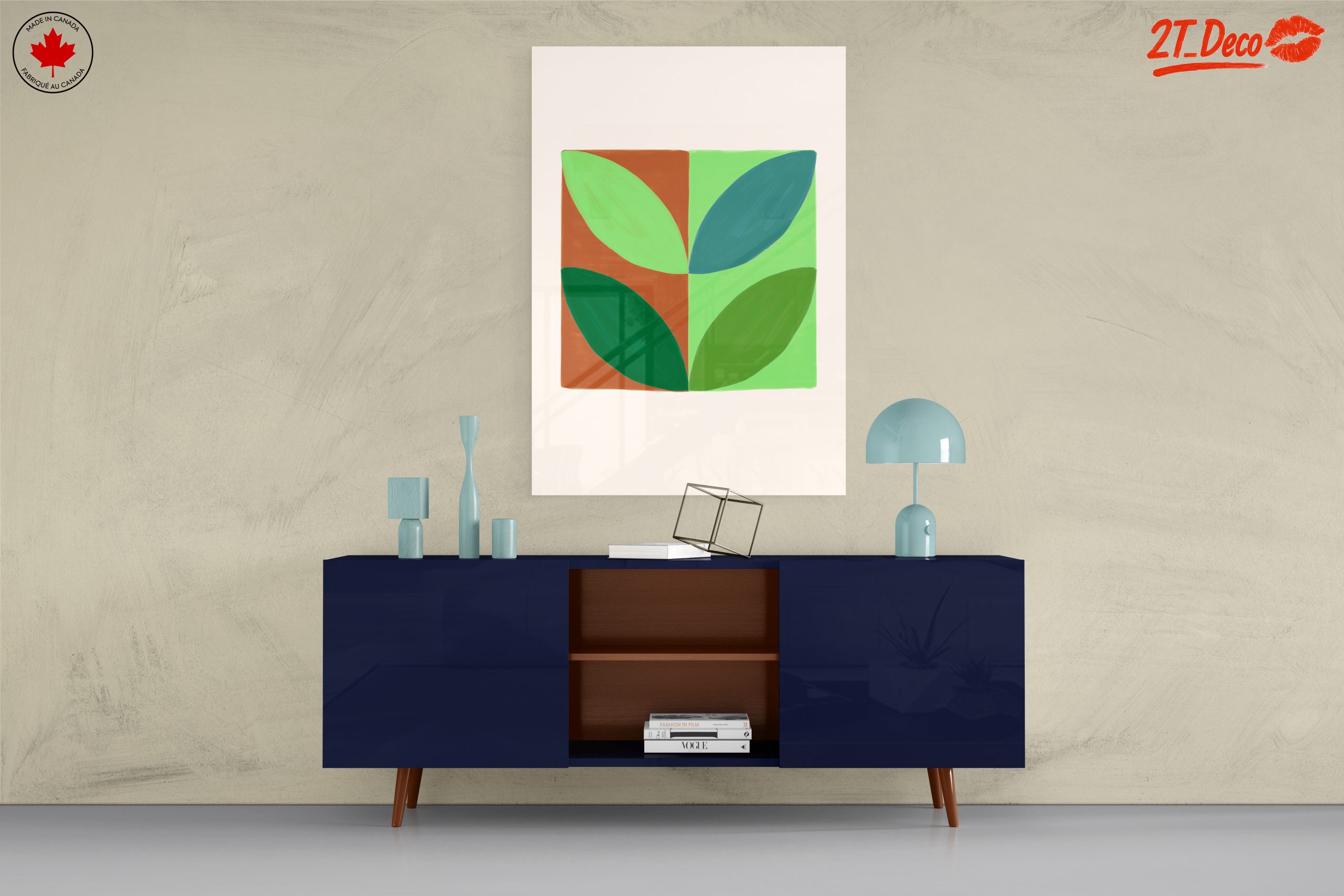 Stylized Botanical Leaf Art Display - Image 8