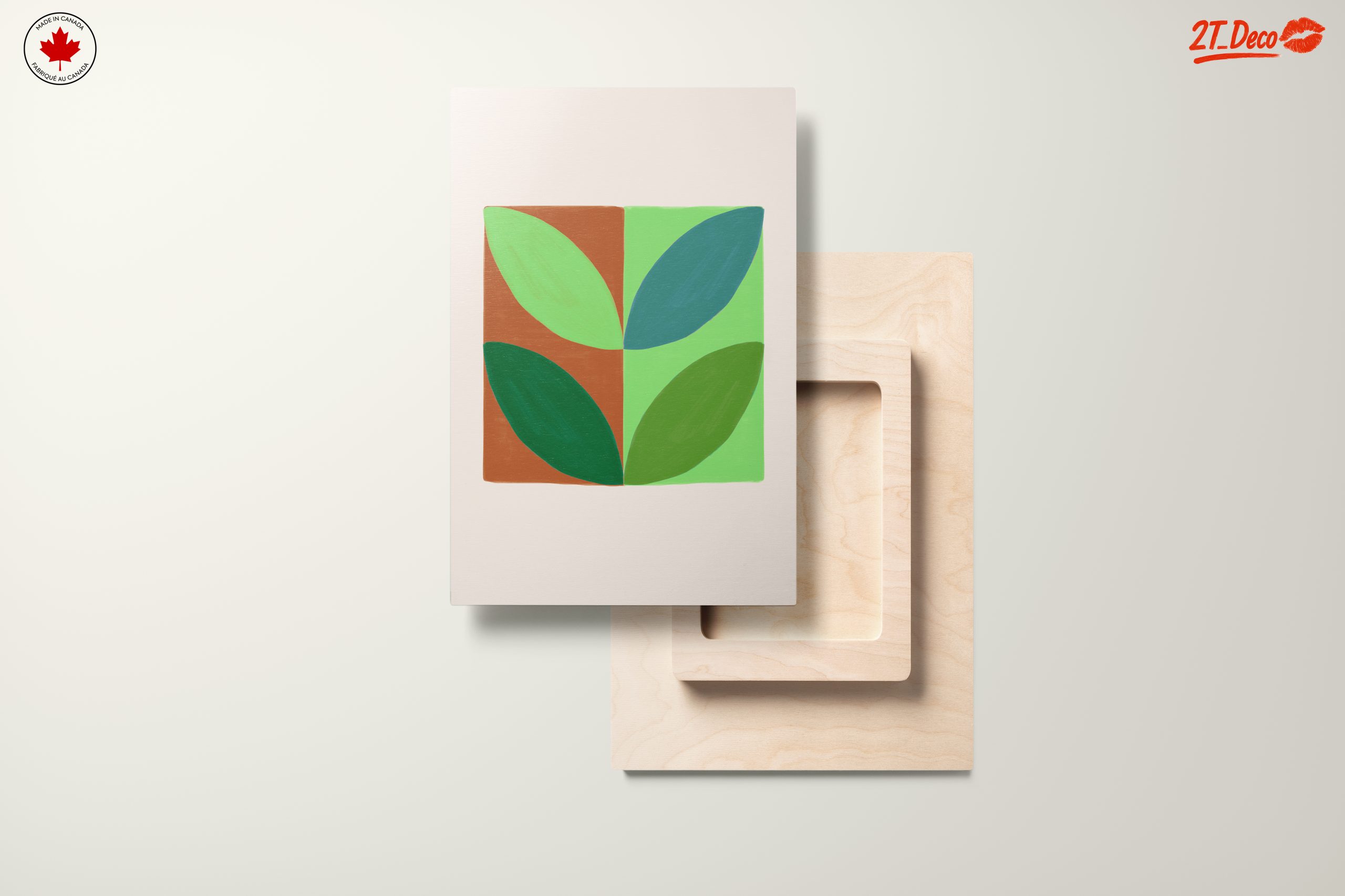 Stylized Botanical Leaf Art Display - Image 11