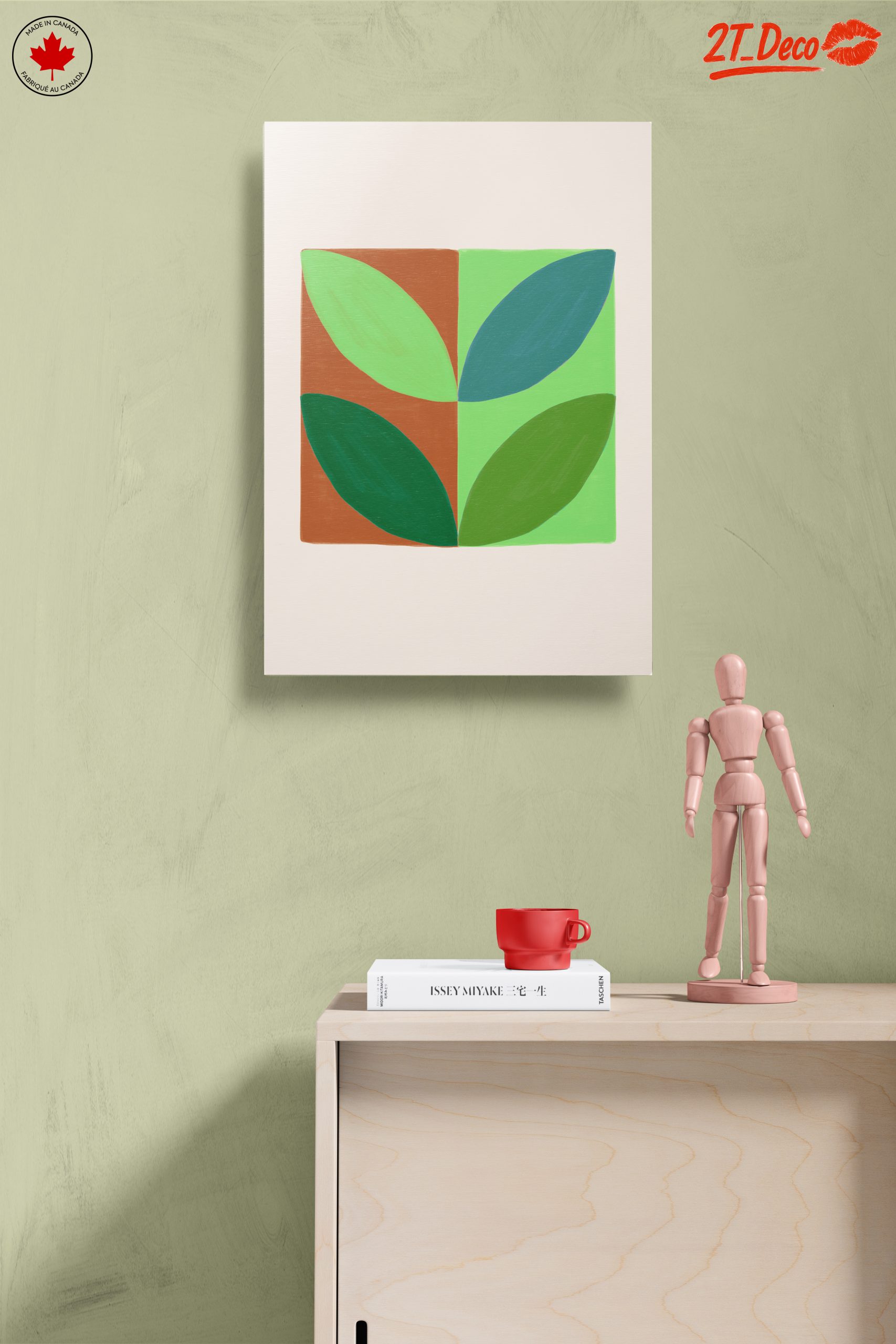 Stylized Botanical Leaf Art Display - Image 14