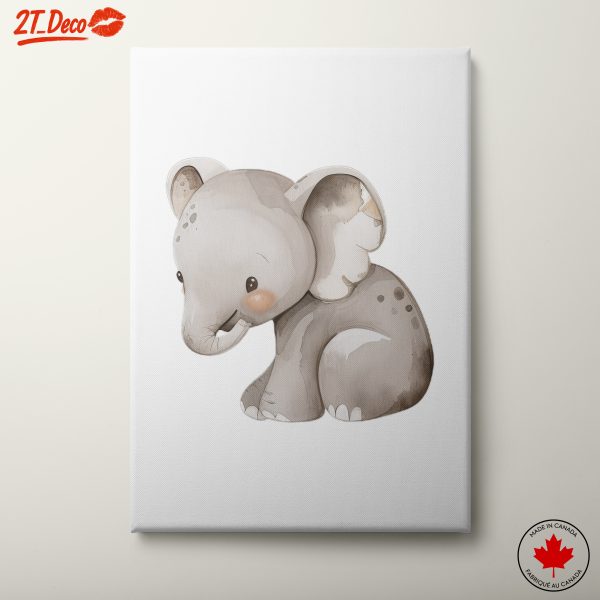 Playful Cute Elephant Illustration