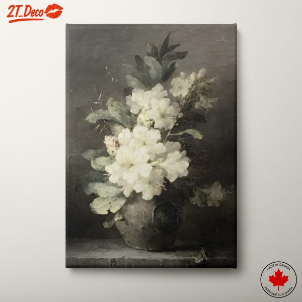 Elegant Botanical Art with White Flowers