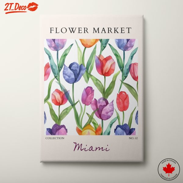 Vibrant Floral Market Art