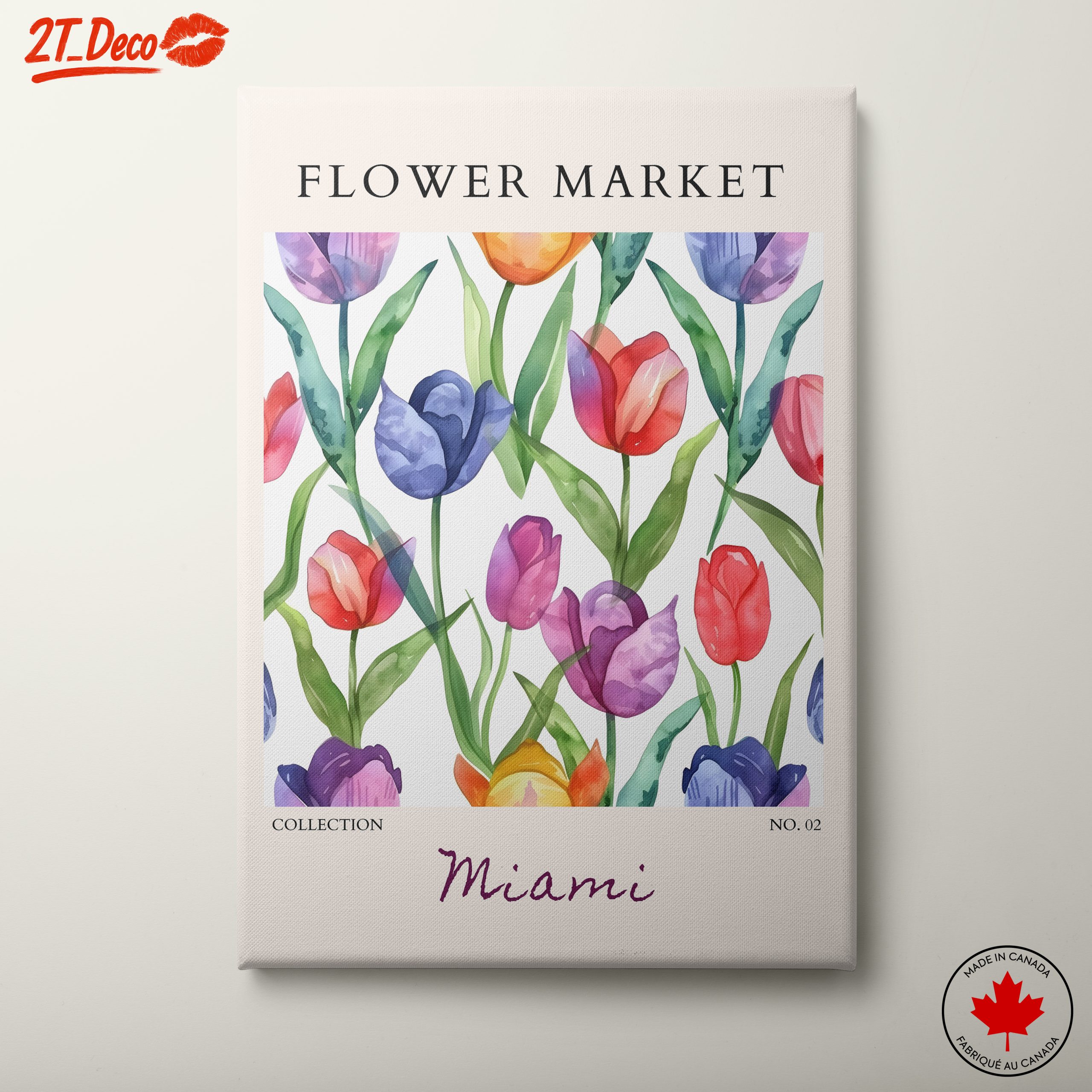 Vibrant Floral Market Art
