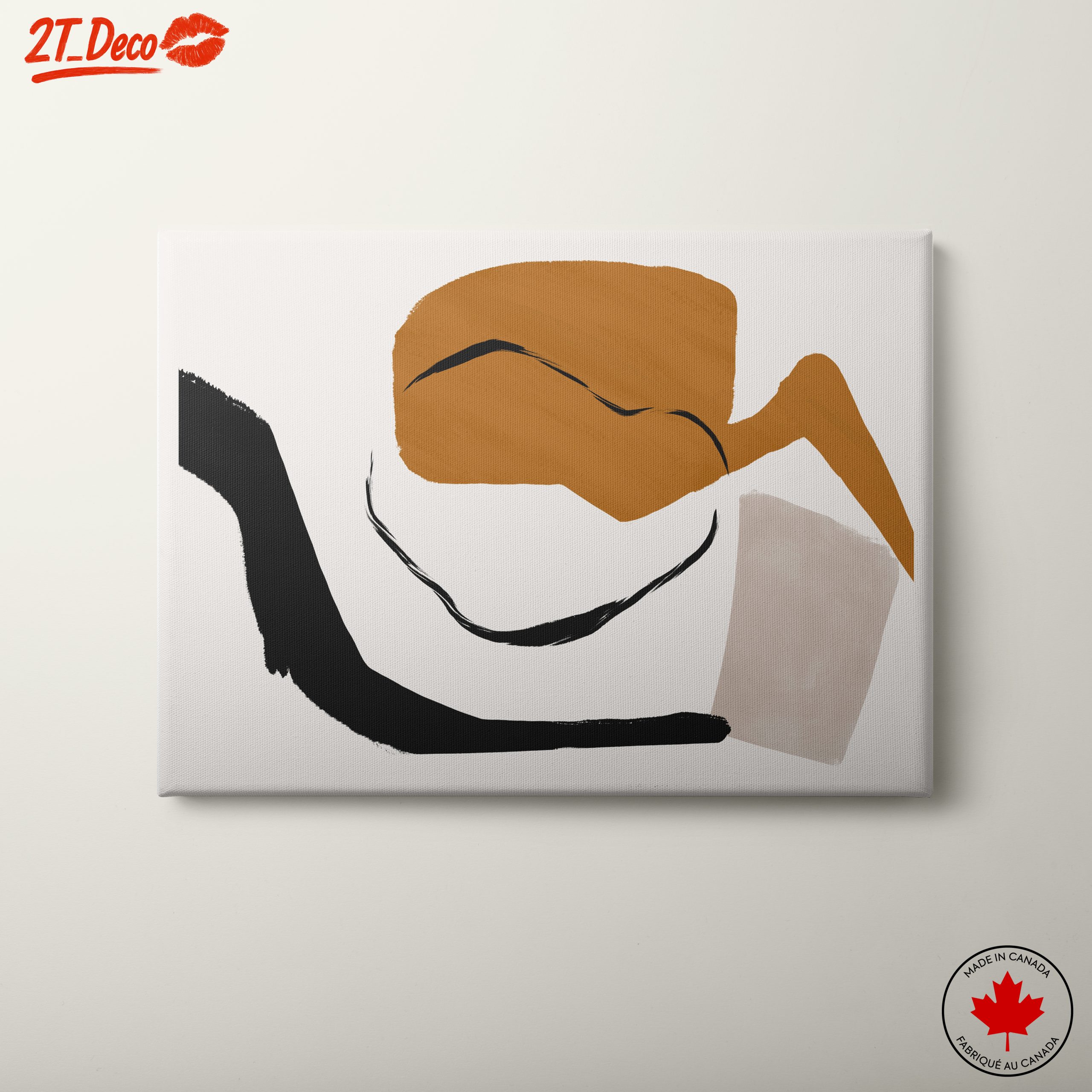 Modern Abstract Art with Warm Tones