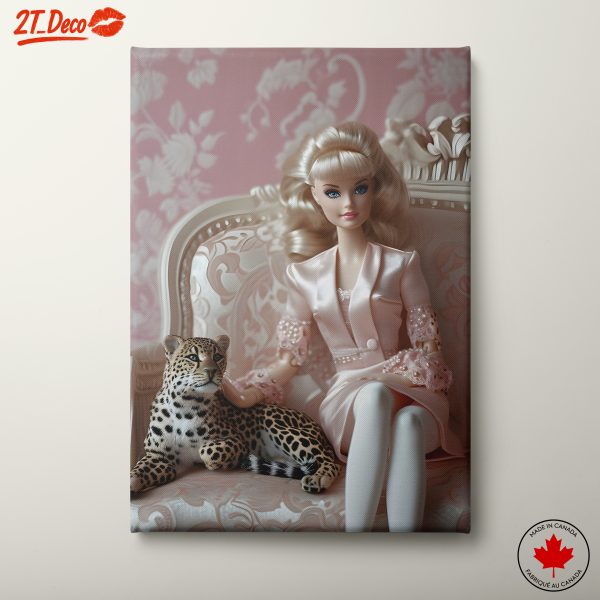 Charming Doll with Leopard Artwork